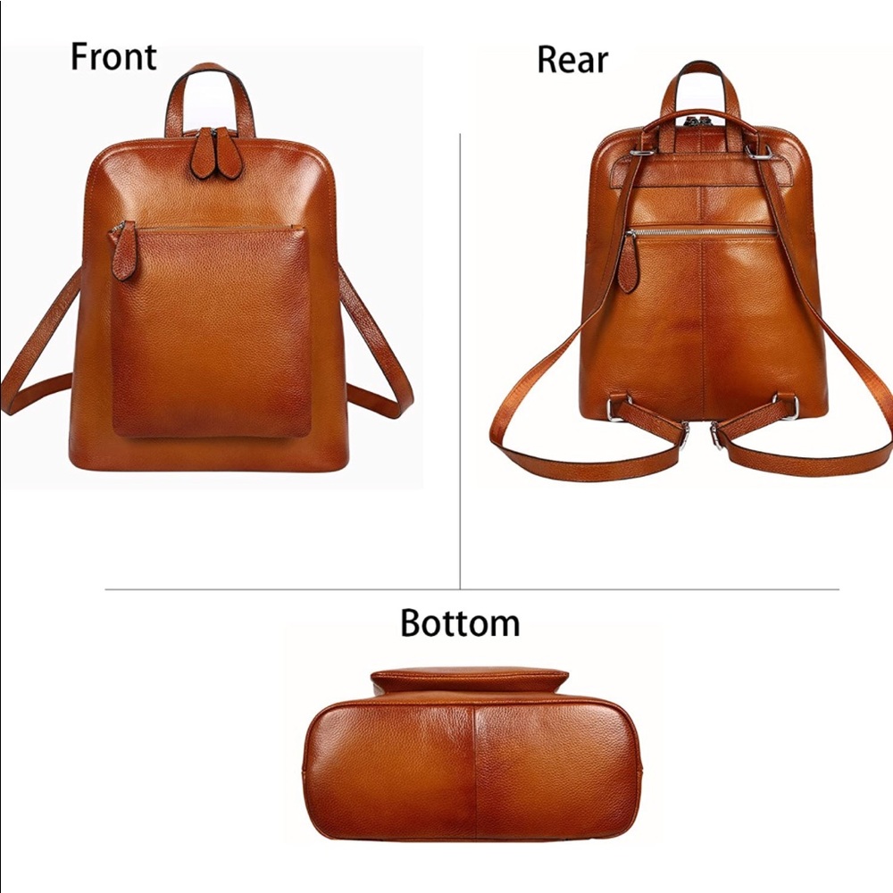 Perfect Leather Backpack sling/purse for travel in cowhide genuine leather